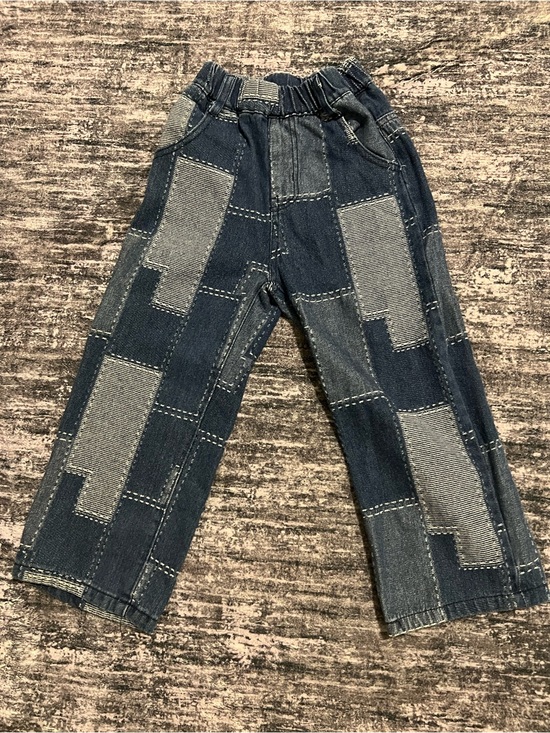 Other - Girls Patchwork Denim Jeans Size 120 (US 6–7) – Dark Blue